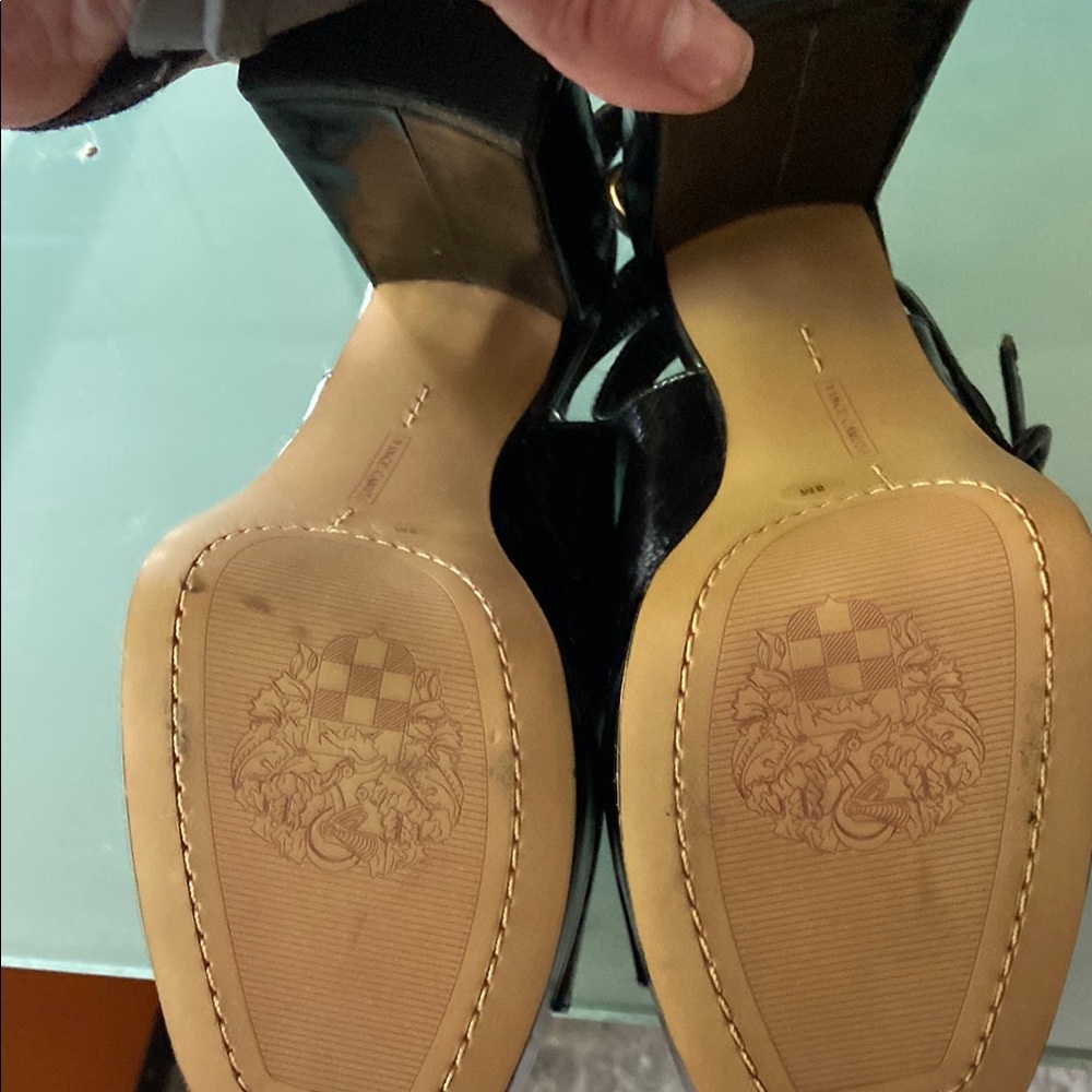Vince Camuto Black Platform Peep-Toe Sandals- US 8 - Picture 4 of 11